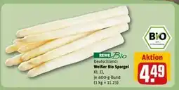 REWE DE Weißer Bio Spargel, EUR 4.49 tilbud