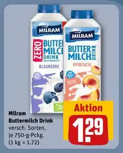 REWE DE Milram Buttermilch Drink, EUR 1.29 tilbud