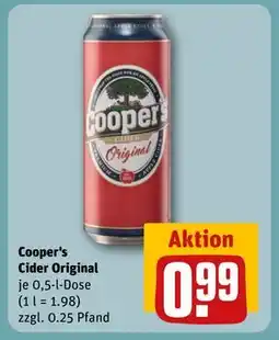 REWE DE Cooper's Cider Original, EUR 0.99 tilbud