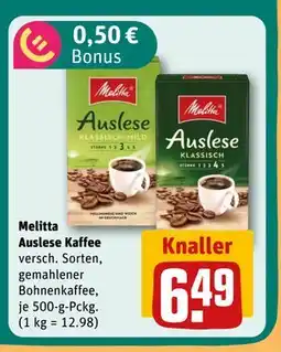 REWE DE Melitta Auslese Kaffee, EUR 6.49 tilbud