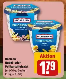 REWE DE Homann Nudel- oder Pellkartoffelsalat, EUR 1.79 tilbud