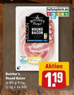 REWE DE Butcher's Round Bacon, EUR 1.19 tilbud