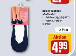 REWE DE Damen Füßlinge 3Soft cut tilbud