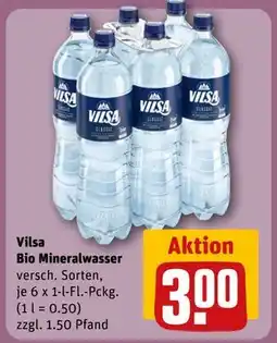 REWE DE Vilsa Bio Mineralwasser, EUR 3 tilbud