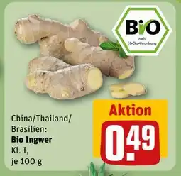 REWE DE Bio Ingwer, EUR 0.49 tilbud