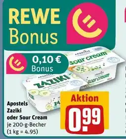 REWE DE Apostels Zaziki oder Sour Cream, EUR 0.99 tilbud