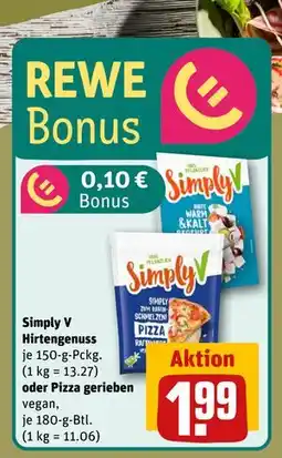REWE DE Simply V Hirtengenuss oder Pizza gerieben, EUR 1.99 tilbud