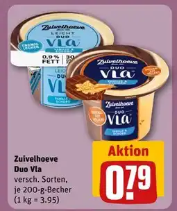 REWE DE Zuivelhoeve Duo Vla, EUR 0.79 tilbud