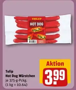 REWE DE Tulip Hot Dog Würstchen, EUR 3.99 tilbud