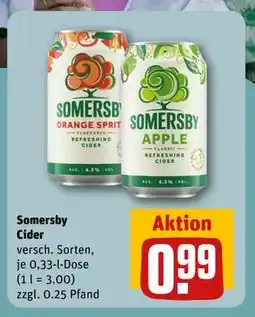 REWE DE Somersby Cider, EUR 0.99 tilbud