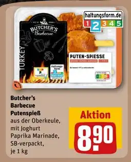 REWE DE Butcher's Barbecue Putenspieß, EUR 8.9 tilbud