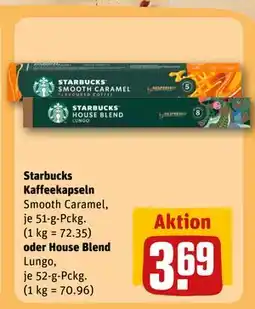 REWE DE Starbucks Kaffeekapseln oder House Blend Lungo, EUR 3.69 tilbud