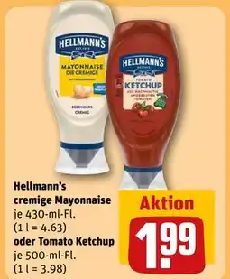 REWE DE Hellmann's cremige Mayonnaise oder Tomato Ketchup, EUR 1.99 tilbud