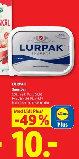 Lidl LURPAK Smørbar tilbud