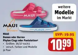 REWE DE MAUI Damen oder Herren Phylon Clogs oder Pantoletten, EUR 10.99 tilbud
