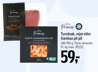 Føtex Tunsteak, rejer eller Gambas pil pil tilbud