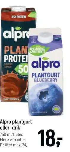 Føtex Alpro plantgurt eller-drik tilbud