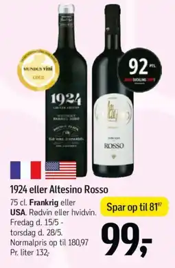 Føtex 1924 eller Altesino Rosso tilbud