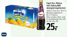 Føtex Capri-Sun, Ribena eller Salling OKO økologisk ingefærshot tilbud