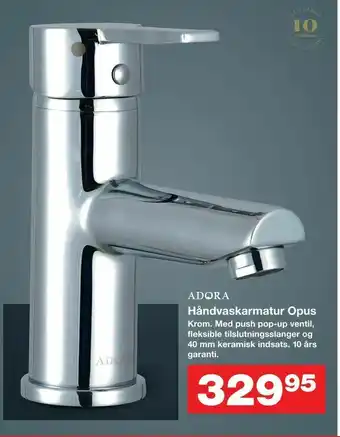 Bauhaus Håndvaskarmatur Opus tilbud