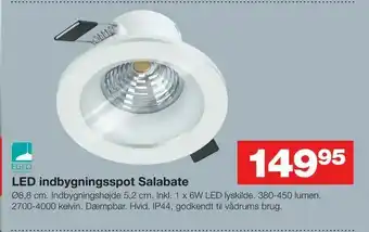 Bauhaus LED indbygningsspot Salabate tilbud