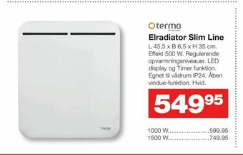 Bauhaus Elradiator Slim Line tilbud