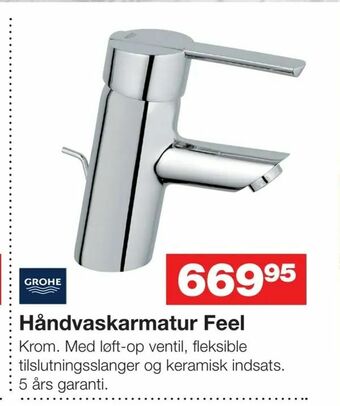Bauhaus Håndvaskarmatur Feel tilbud
