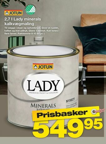 Bauhaus 2,7 l Lady minerals kalkvægmaling tilbud