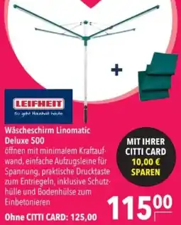 Citti Wäscheschirm linomatic deluxe 500 tilbud