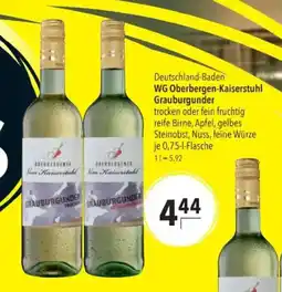 Citti Deutschland-Baden WG Oberbergen-Kaiserstuhl Grauburgunder tilbud