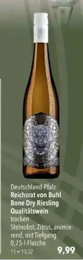 Citti Deutschland-Pfalz Reichsrat von Buhl Bone Dry Riesling Qualitätswein tilbud