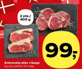 SuperBrugsen Entrecote eller ribeye tilbud