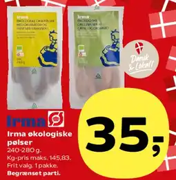 SuperBrugsen Irma økologiske pølser tilbud