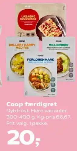 SuperBrugsen Coop færdigretter tilbud
