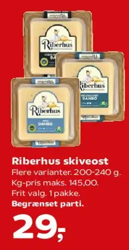 SuperBrugsen Riberhus skiveost tilbud
