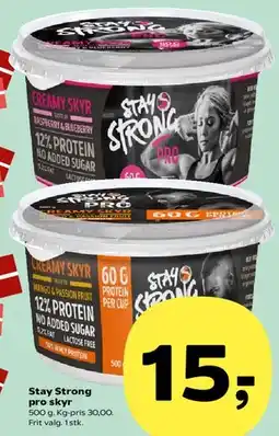 SuperBrugsen Stay Strong pro skyr tilbud