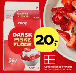 SuperBrugsen Coop dansk piskefløde tilbud