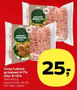 Kvickly Coop hakket grisekød tilbud