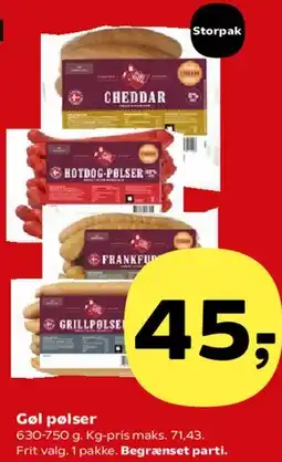 Kvickly Pølser (Hotdog-, Frankfurter- og Grillpølser) tilbud