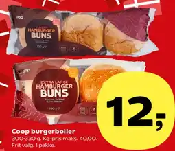 Kvickly Coop burgerboller tilbud
