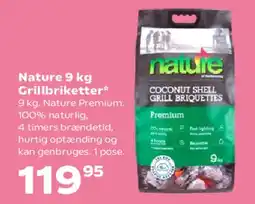Kvickly Nature 9 kg Grillbriketter tilbud