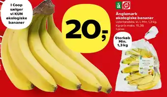 Kvickly Änglamark økologiske bananer tilbud