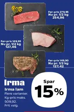 Kvickly Irma - flere varianter (udvalgte kødvarer) tilbud