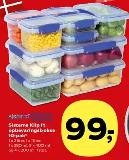 Kvickly Sistema Klip It opbevaringsbokse 10-pak tilbud
