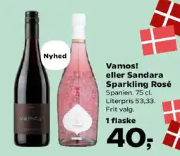 Kvickly Vamos! eller Sandara Sparkling Rosé tilbud