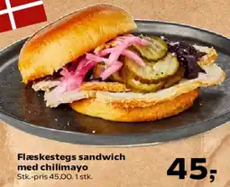 Kvickly Flæskestegs sandwich med chilimayo tilbud