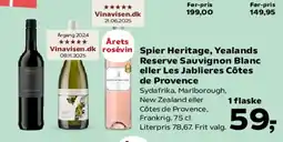 Kvickly Spier Heritage, Yealands Reserve Sauvignon Blanc eller Les Jablières Côtes de Provence tilbud