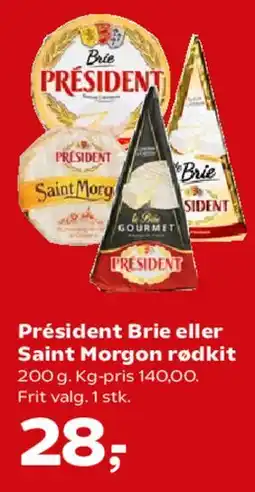 Kvickly Président Brie eller Saint Morgon rødkitt tilbud