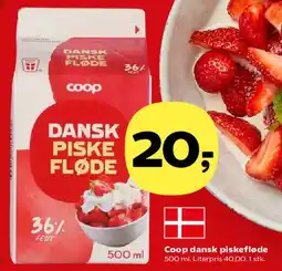 Kvickly Dansk piske fløde tilbud