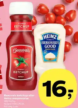Kvickly Beauvais ketchup eller Heinz mayonnaise tilbud